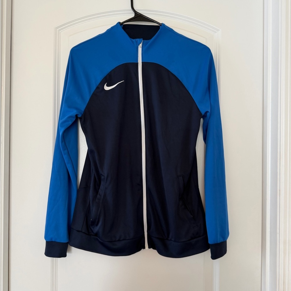 Nike Dri-FIT Zip Up Track Jacket Small Blue Navy Athletic - Picture 2 of 10